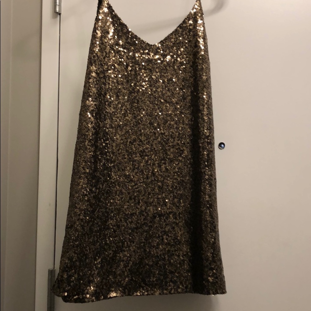 Bronze / Gold sparkly cocktail dress